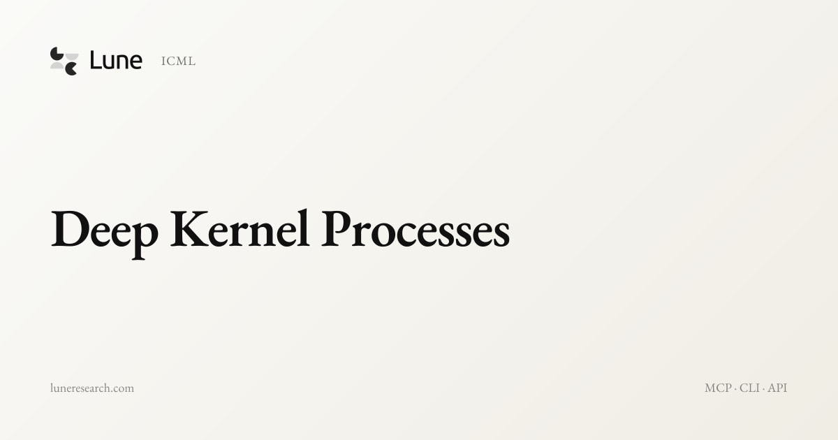 Deep Kernel Processes | Lune Research
